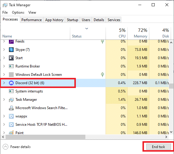 Finalizar tarea de Discord.Cómo finalizar tarea en Windows 10
