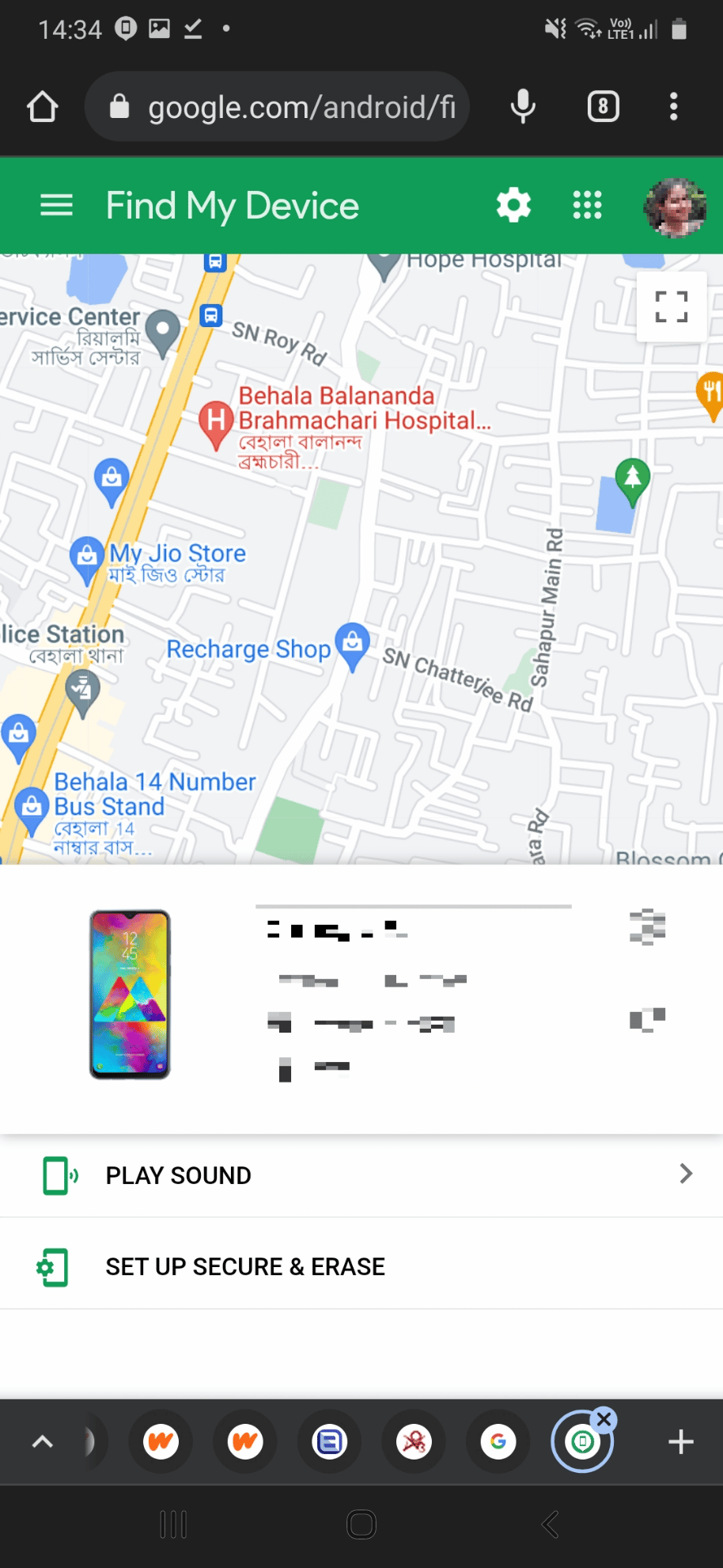 puedes localizar tu dispositivo 