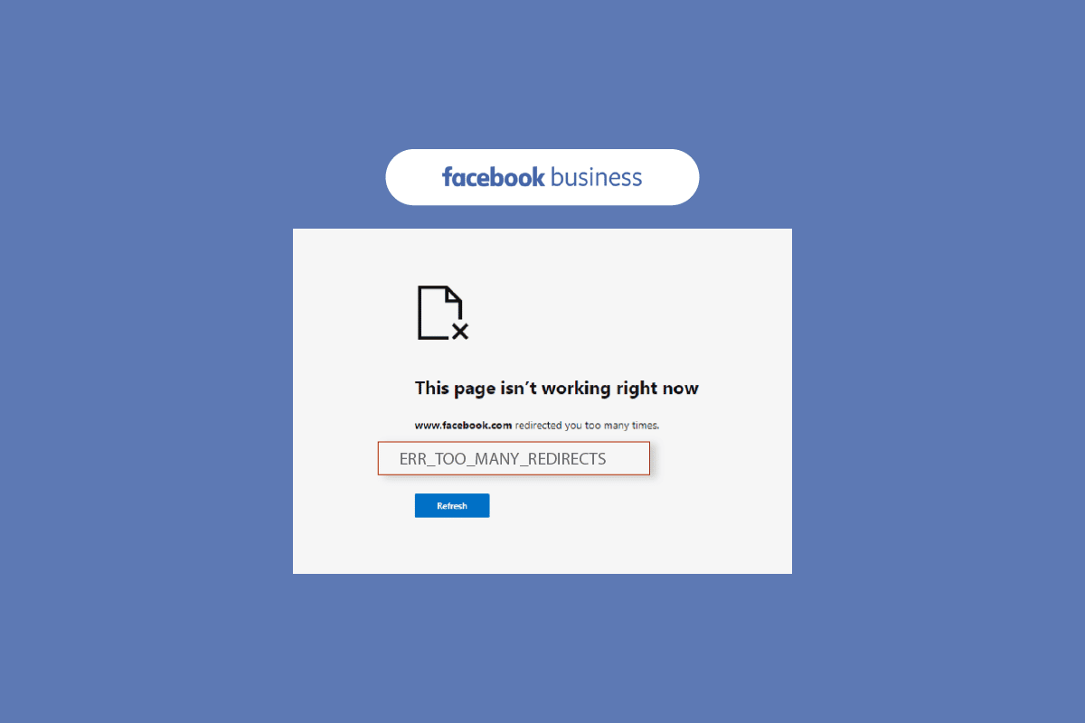 Arreglar el error de demasiados redireccionamientos de la página comercial de Facebook