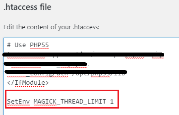 Añadir SetEnv MAGICK_THREAD_LIMIT 1 código