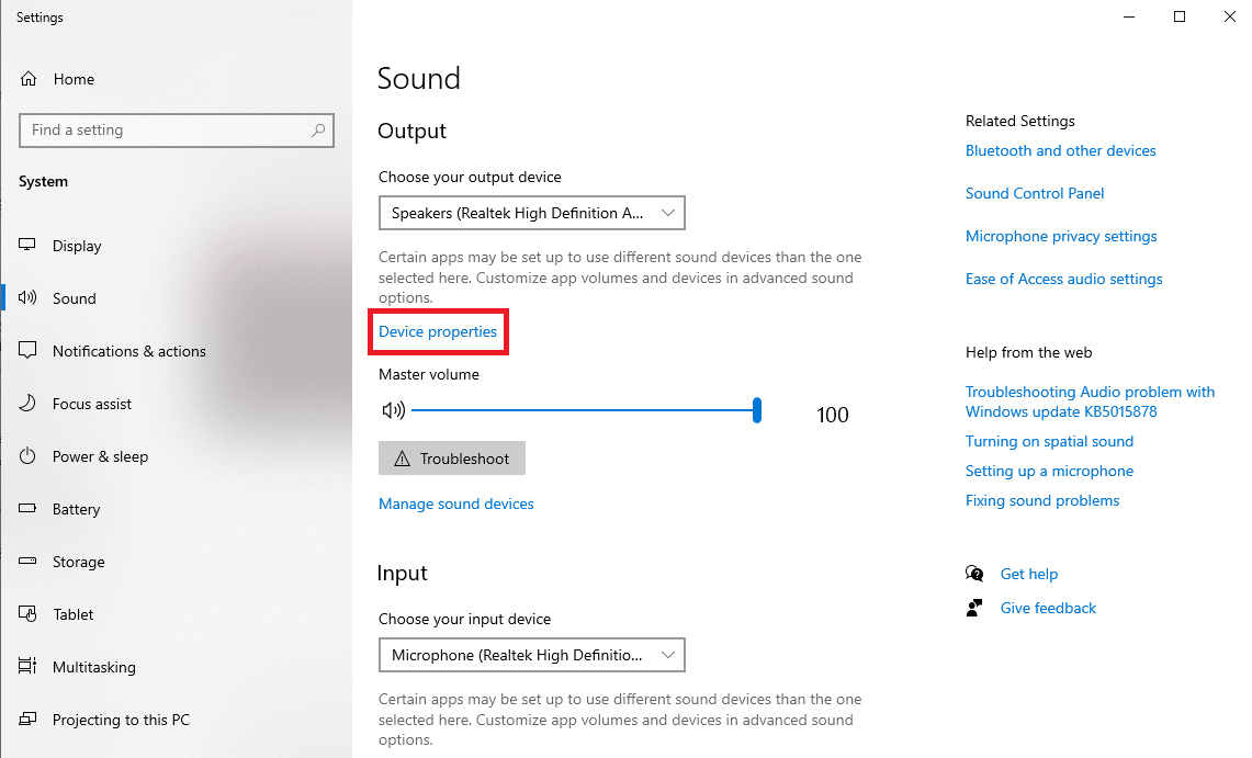 busque y haga clic en Propiedades del dispositivo. Cómo evitar que Skype silencie otros sonidos