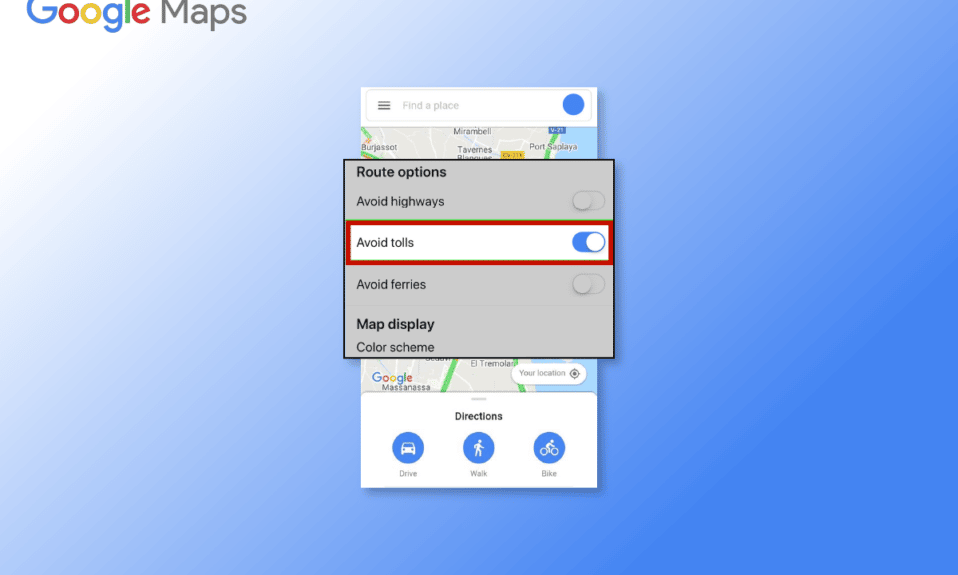 Cómo desactivar los peajes en Google Maps