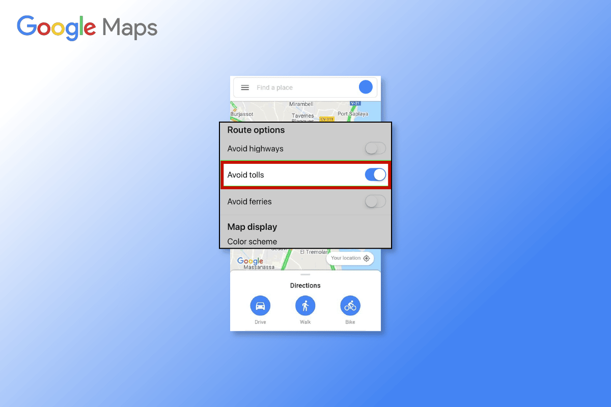 Cómo desactivar los peajes en Google Maps