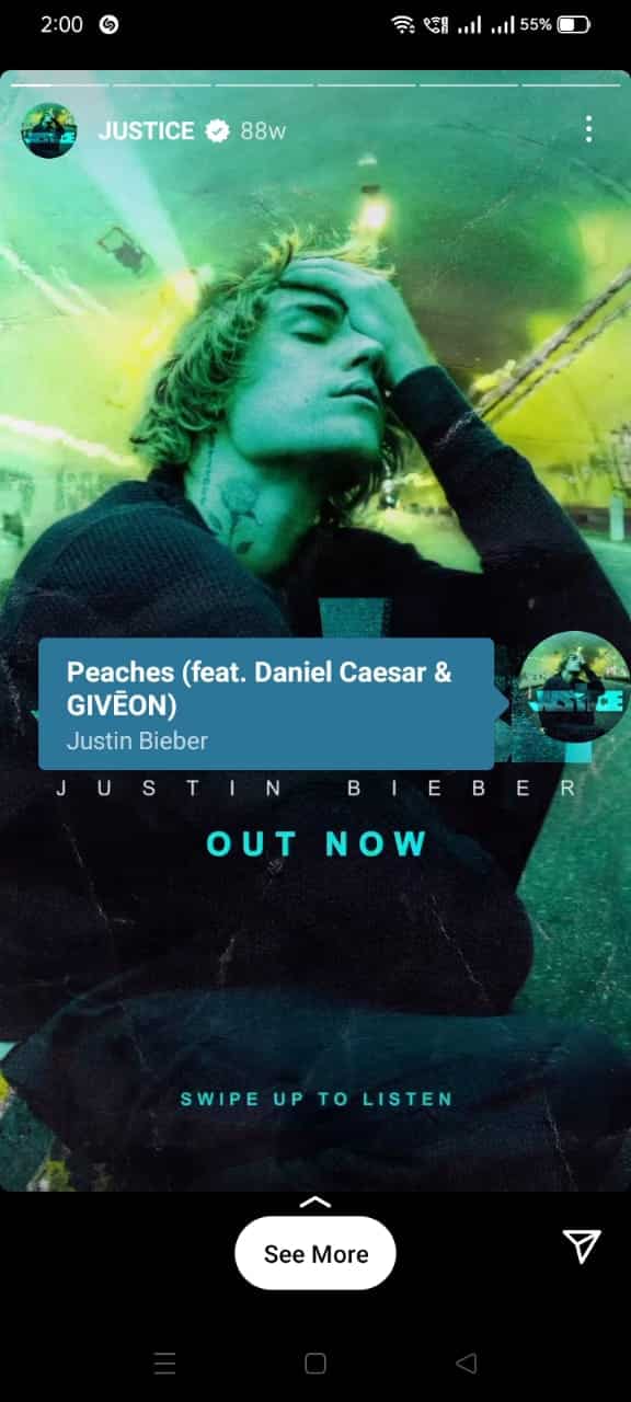 Resultado de la historia | Cómo usar la canción de Shazam en Instagram