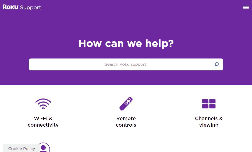 Póngase en contacto con el soporte de Roku.  Arreglar aplicaciones que no funcionan en Roku TV
