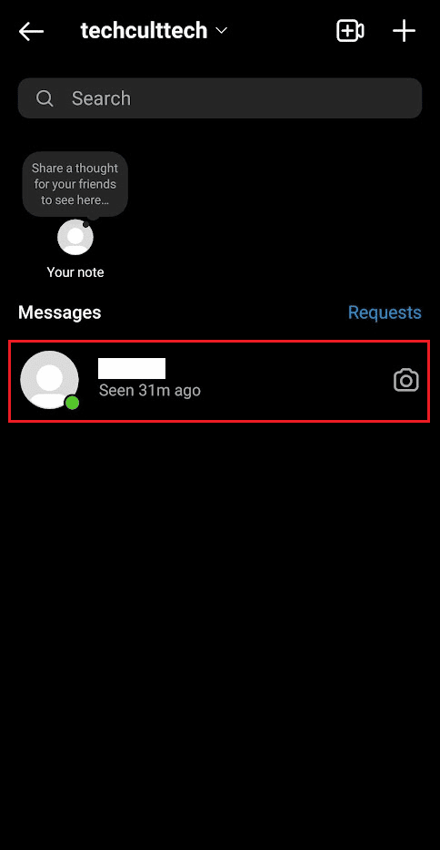 Toque el chat deseado al que desea enviar su avatar