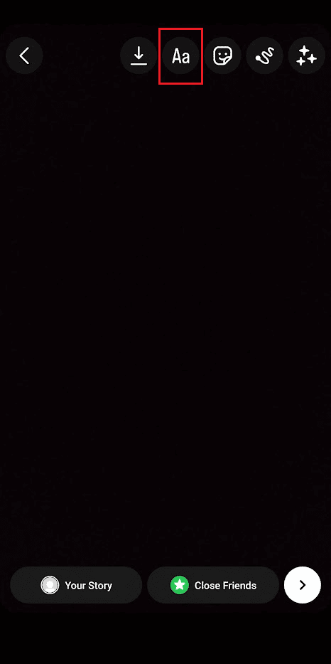 toque la opción Aa para ingresar la fecha actual |  cambiar la fecha y la hora en Instagram automáticamente