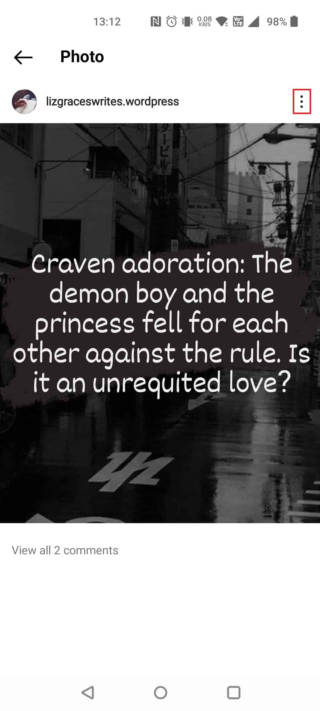 toque los tres puntos en la esquina superior derecha |  cambiar la fecha y la hora en Instagram automáticamente