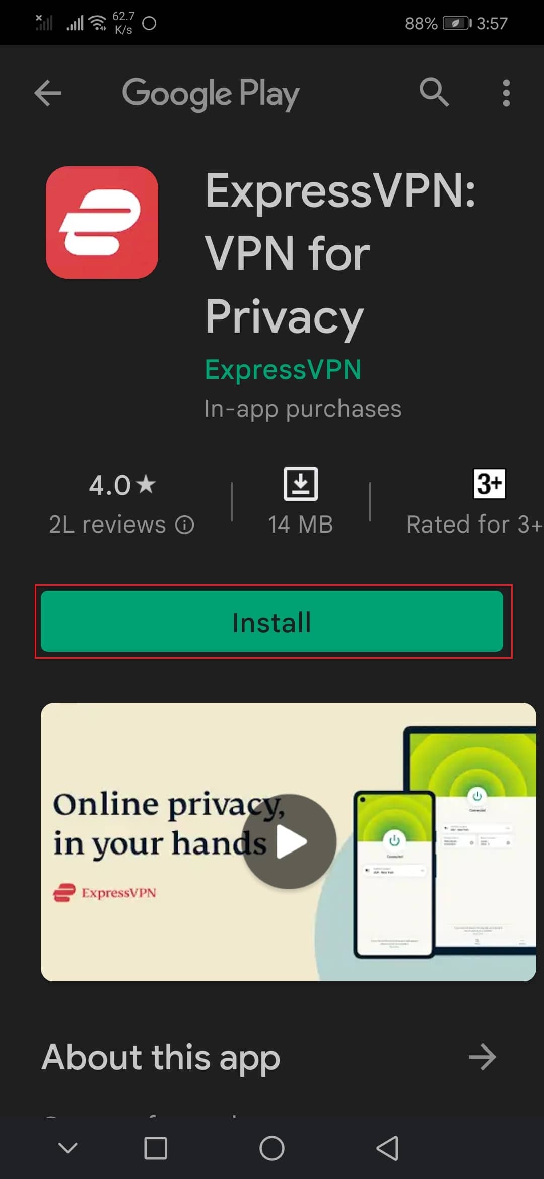 Tienda de aplicaciones de Android expressVPN. 10 formas de arreglar el problema de los videos de TikTok que no se reproducen