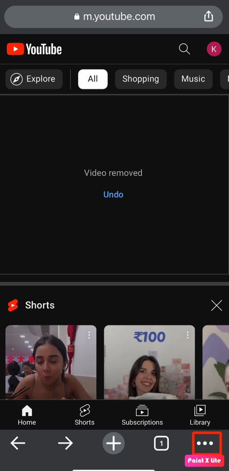 toca 3 puntos |  Cómo abrir la versión de escritorio de YouTube en iPhone