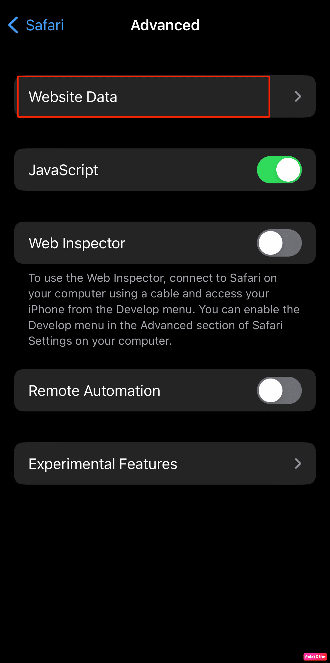 toque en los datos del sitio web |  Cómo abrir la versión de escritorio de YouTube en iPhone