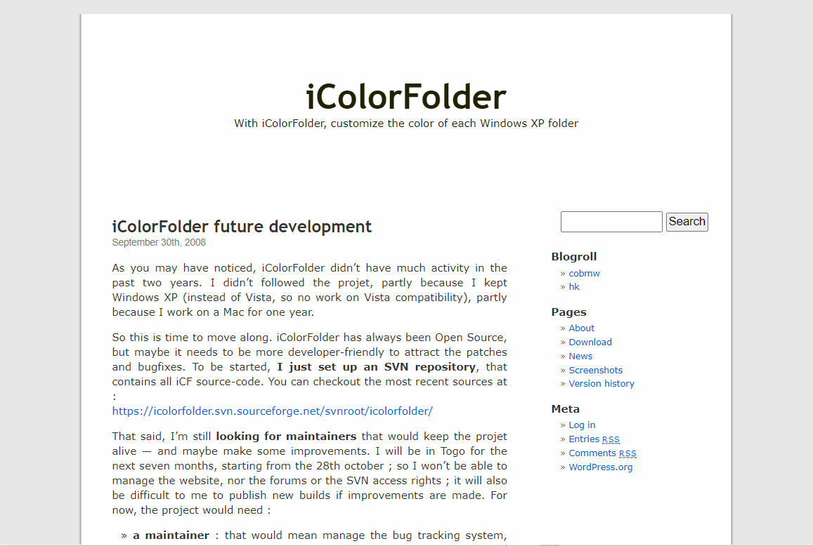 Carpeta iColor.  Cómo cambiar el color de la carpeta en Windows 10