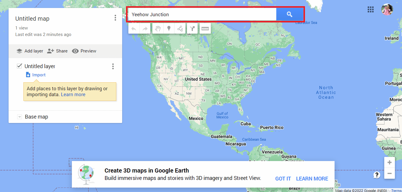 Escriba la dirección requerida y haga clic en el icono de búsqueda