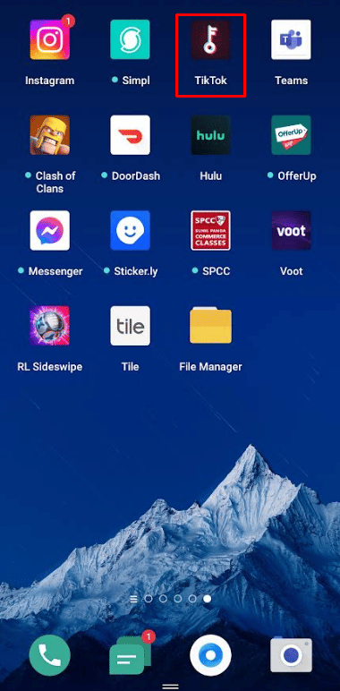 Inicie la aplicación TikTok