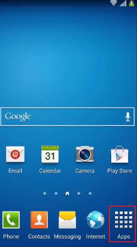 Toque el ícono del cajón de aplicaciones