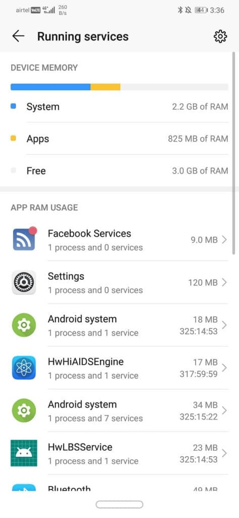 Cierra las aplicaciones en segundo plano.  Arreglar la cámara Droid Turbo 2 no funciona