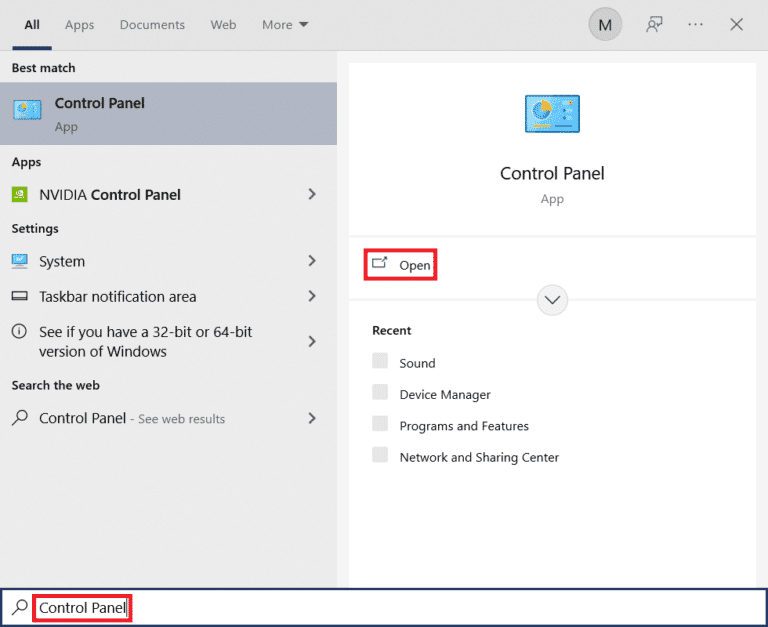 Abra el Panel de control.  Fix Zoom dice que no es elegible para registrarse en Zoom en este momento