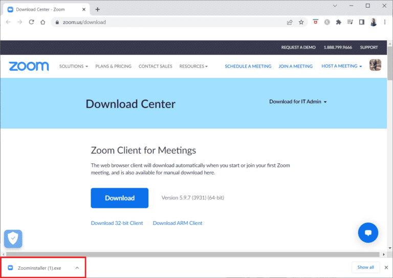 Haga clic en el archivo ZoomInstaller.  Fix Zoom dice que no es elegible para registrarse en Zoom en este momento