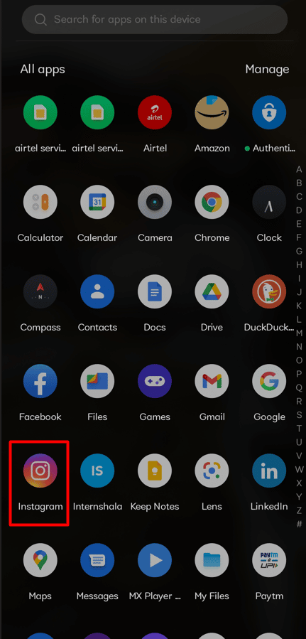   Abre tu aplicación de Instagram.