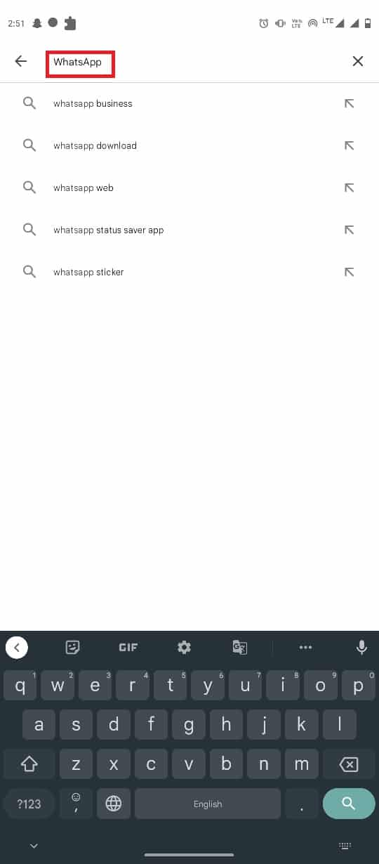 escribe WhatsApp y búscalo 
