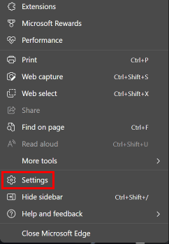 Haga clic en la opción Configuración del menú |  Cómo restaurar la página de inicio de MSN