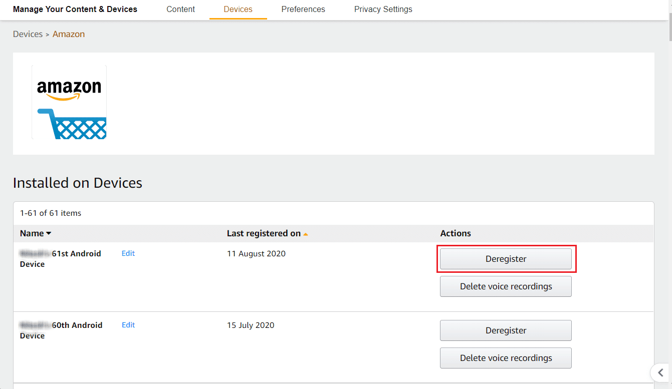Cómo dar de baja el dispositivo de Amazon Recurso Wordpress