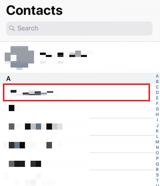 Toque el contacto deseado que desea eliminar | 