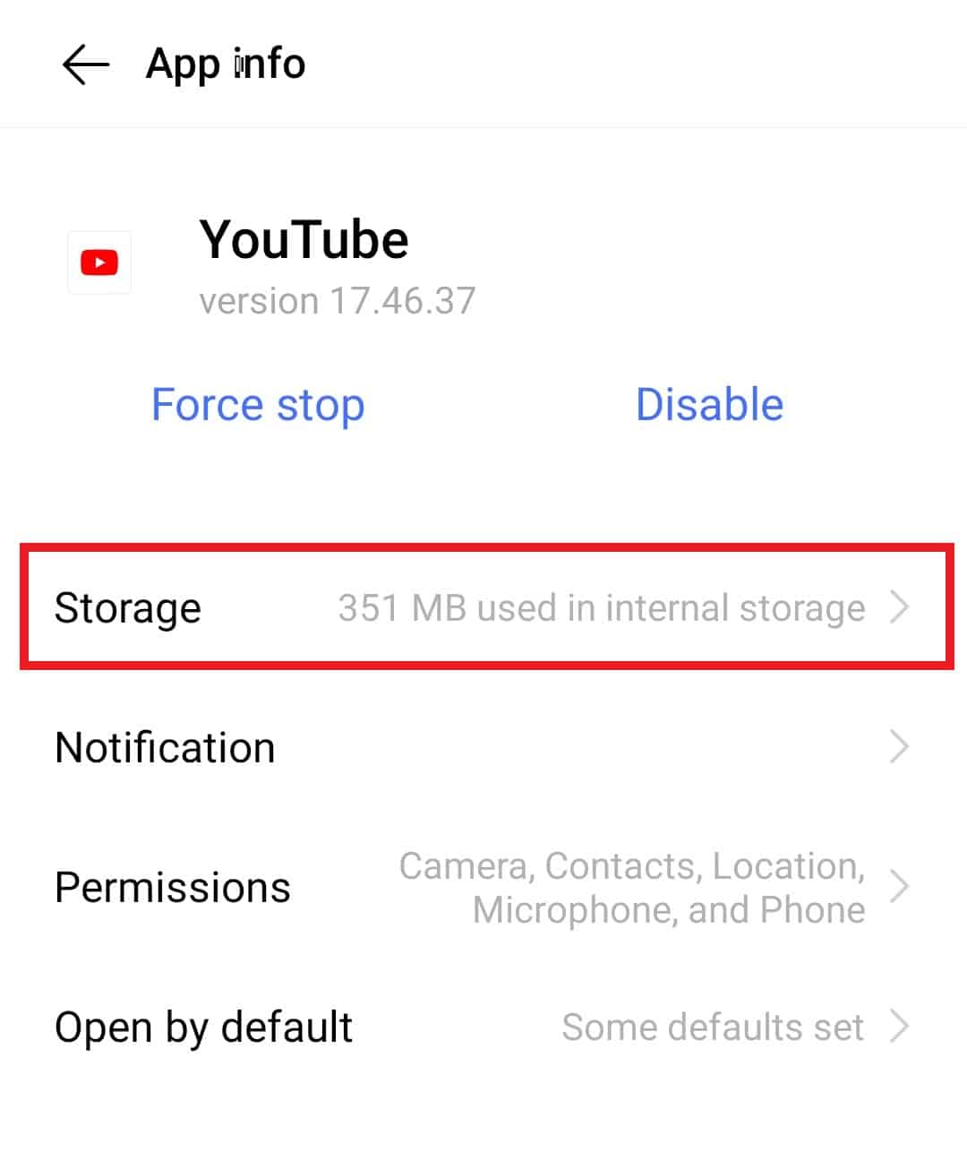 Toque Almacenamiento |  Error de conexión del servidor de YouTube 400