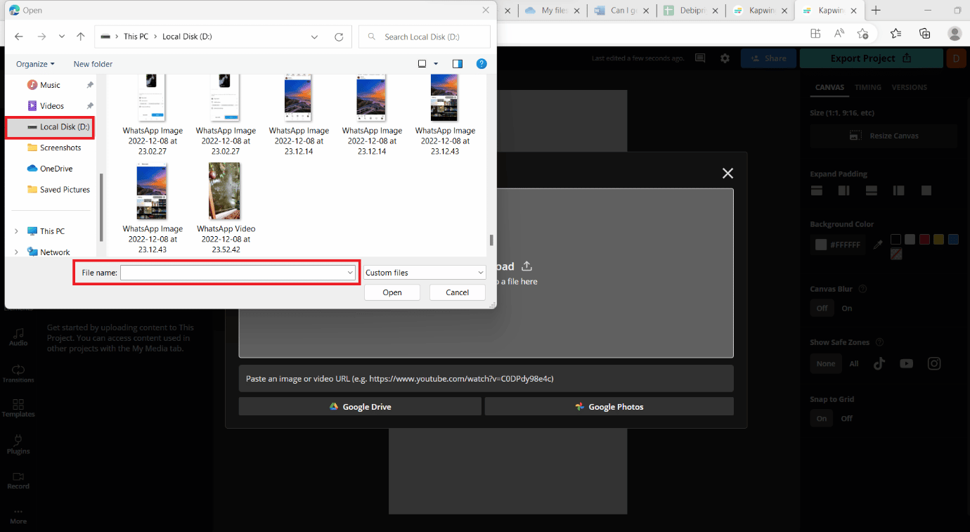 Navega por las carpetas y archivos de tu PC o laptop y selecciona el video que deseas subir. | Cómo obtener videos de Instagram en pantalla completa