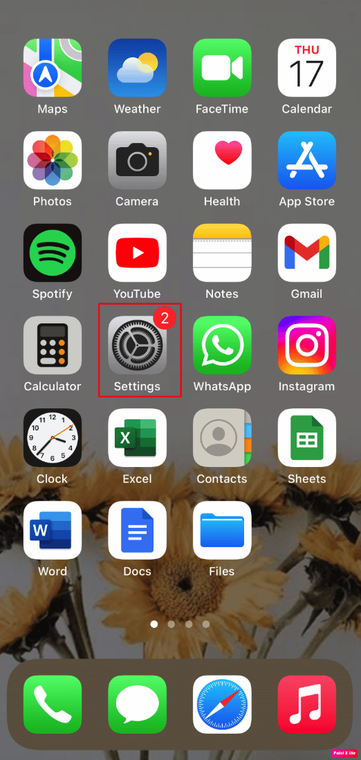 ir a la opción de configuración. Arreglar el error de compra de iPhone en la aplicación no es compatible