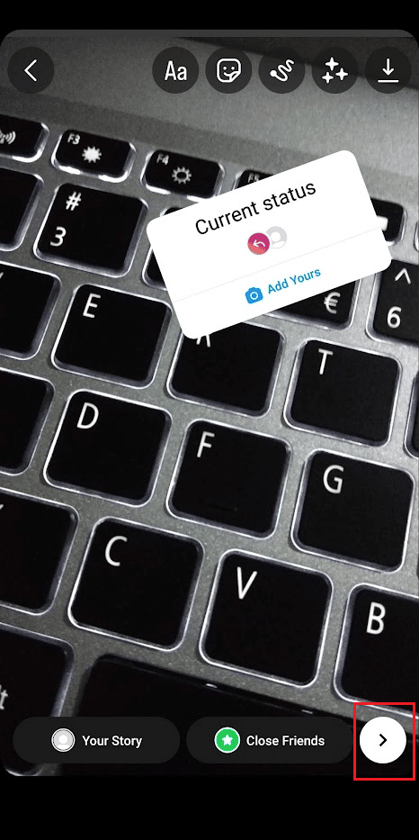 Toca el ícono de la flecha Siguiente