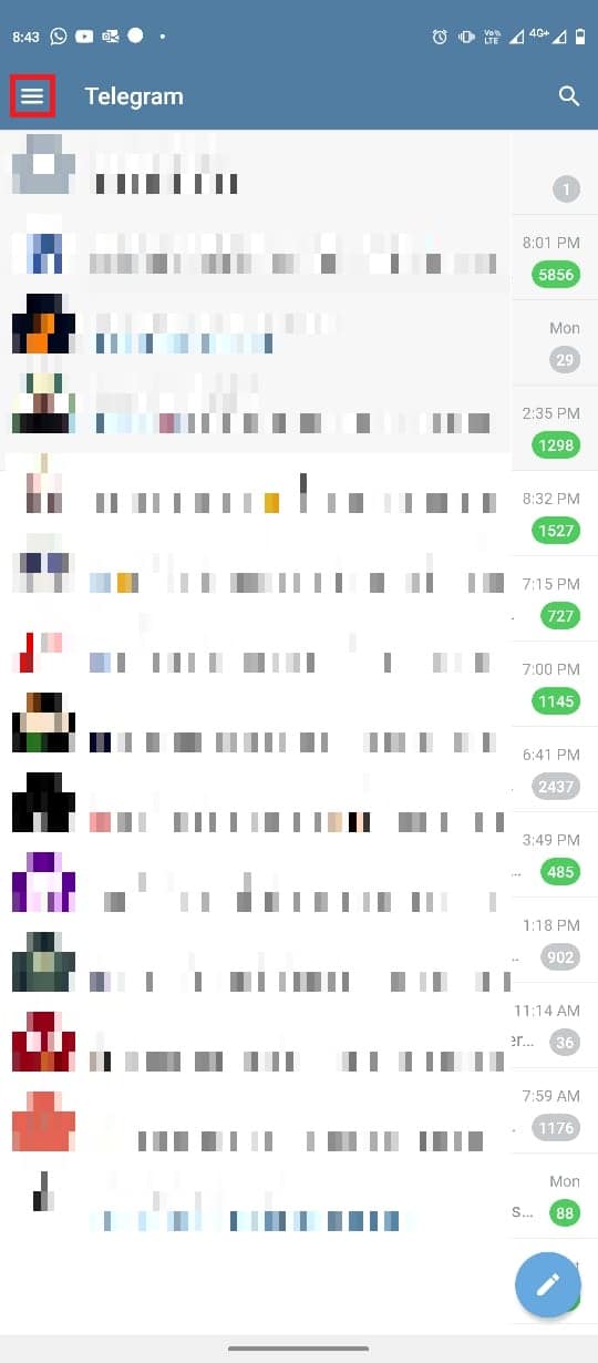 abrir las opciones del menú.  Cómo agregar, cambiar y eliminar la imagen de perfil de Telegram