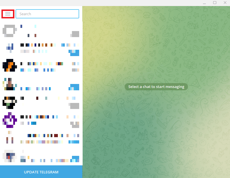 Haga clic en el icono de tres líneas