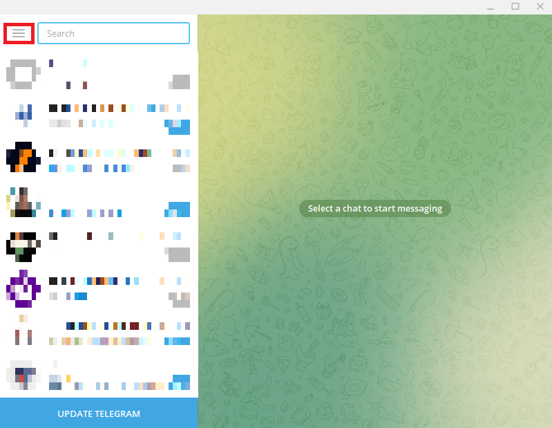 Haga clic en el icono de tres líneas.  Cómo agregar, cambiar y eliminar la imagen de perfil de Telegram