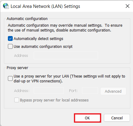 Haga clic en Aceptar 