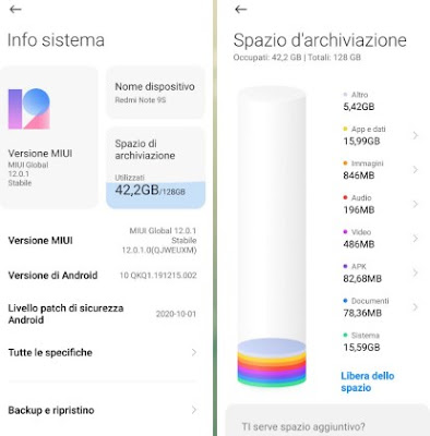 Espacio de almacenamiento