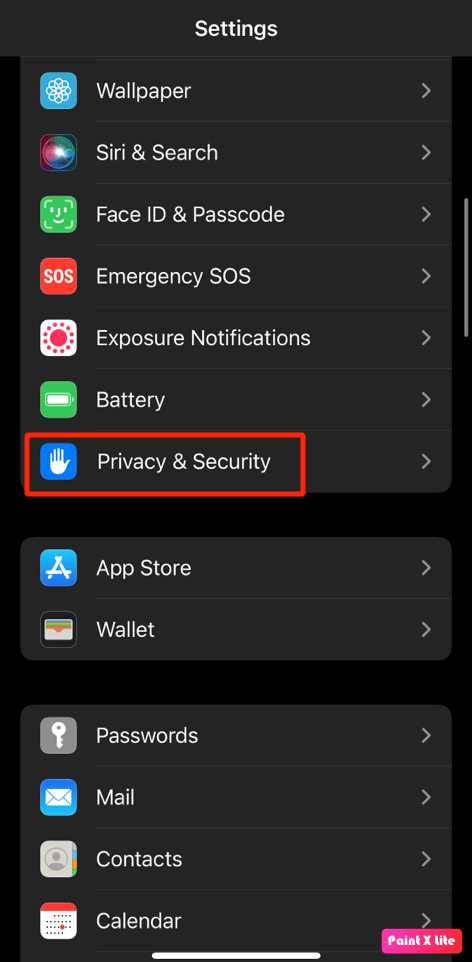 elige privacidad y seguridad |  Cómo arreglar iPhone Share My Location está en gris
