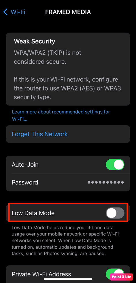 desactivar el modo de datos bajos