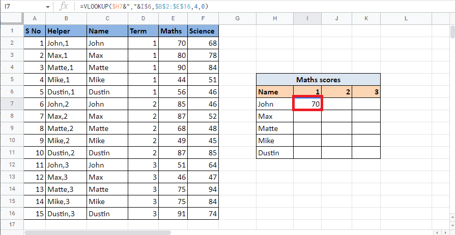 Cierre el corchete y presione Ctrl+Enter para obtener el valor requerido 