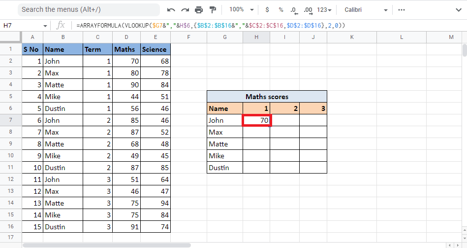 Presiona Enter para obtener el resultado 