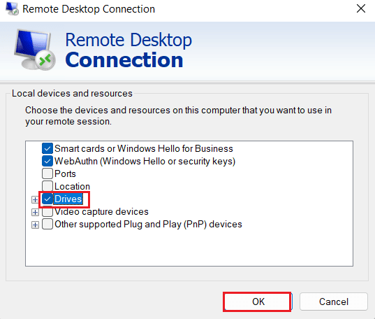 Seleccione Unidad y haga clic en Aceptar 