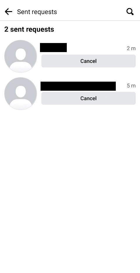 Verás todas las solicitudes de amistad que has recibido
