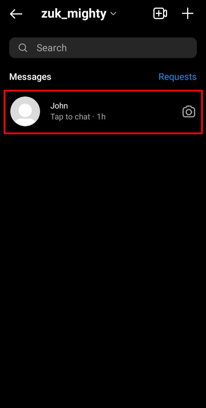 Toque el chat al que desea responder.
