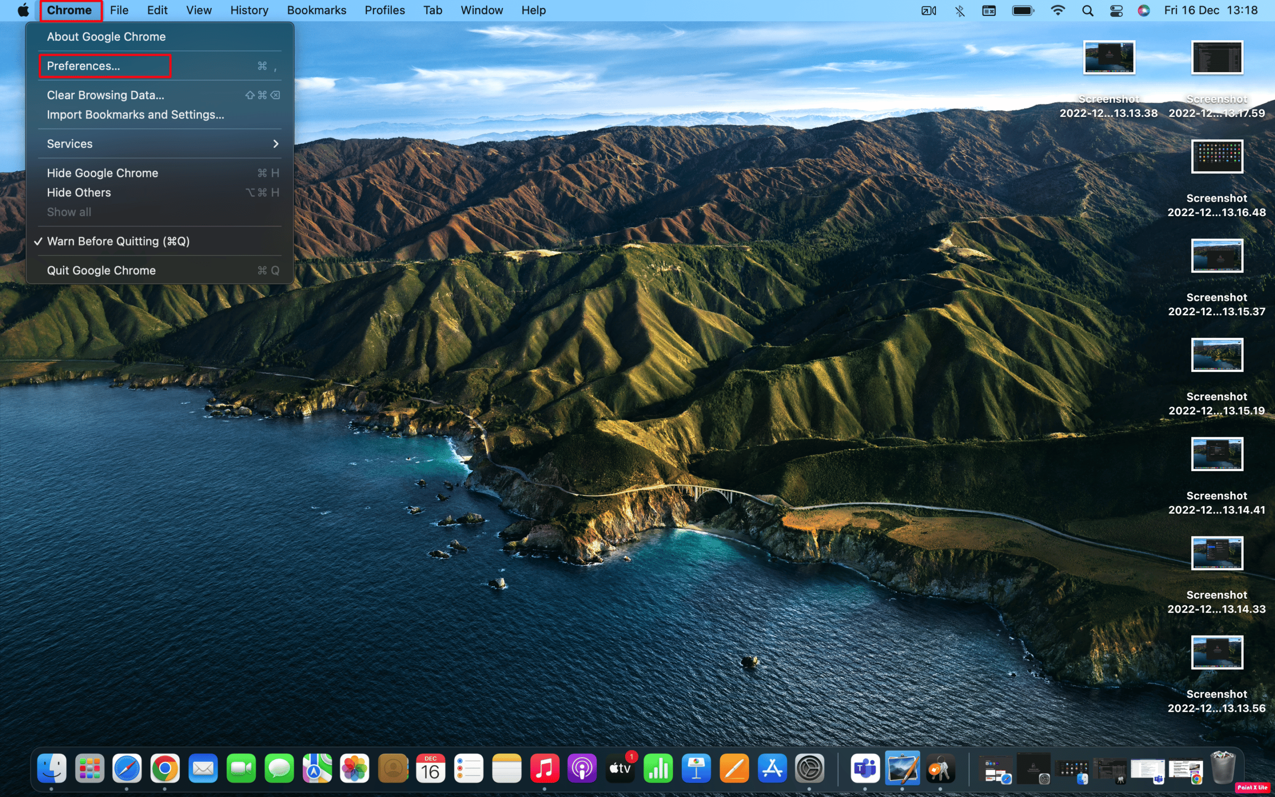 elige la opción de preferencias |  ¿Dónde encontrar contraseñas en Mac?