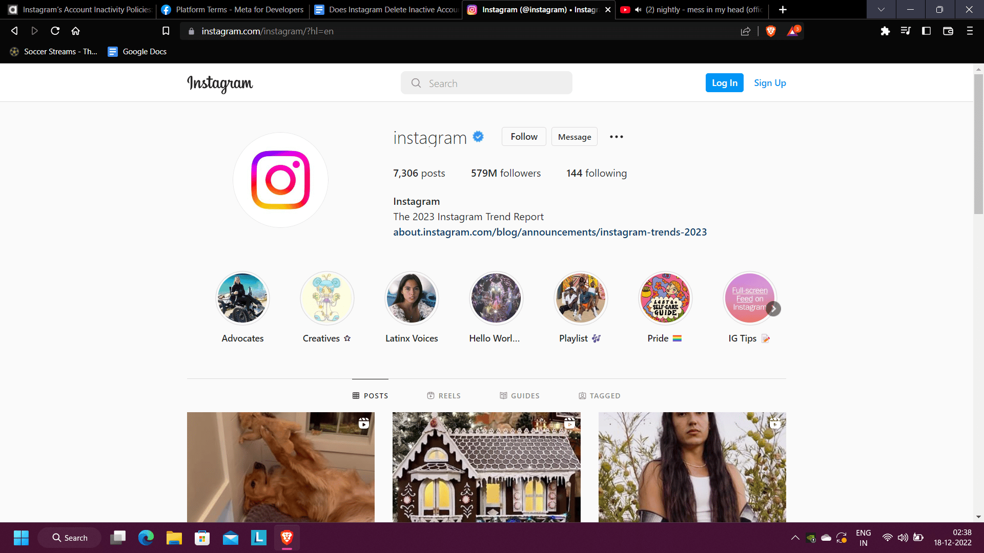 Perfil oficial de Instagram |  ¿Instagram elimina cuentas inactivas?