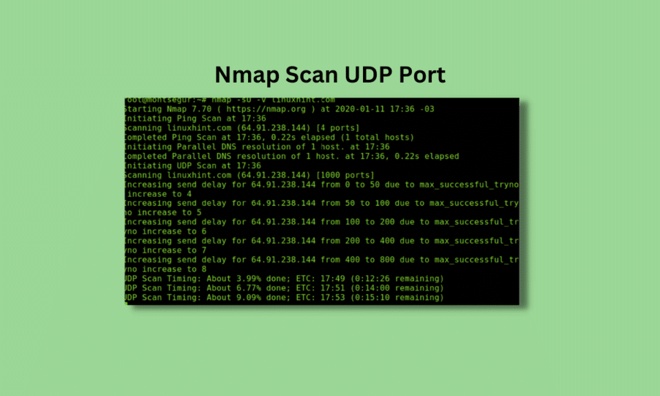 ¿Qué es el puerto UDP de Nmap Scan?