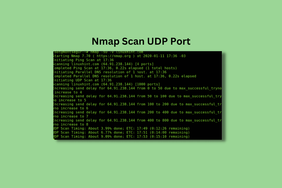 ¿Qué es el puerto UDP de Nmap Scan?