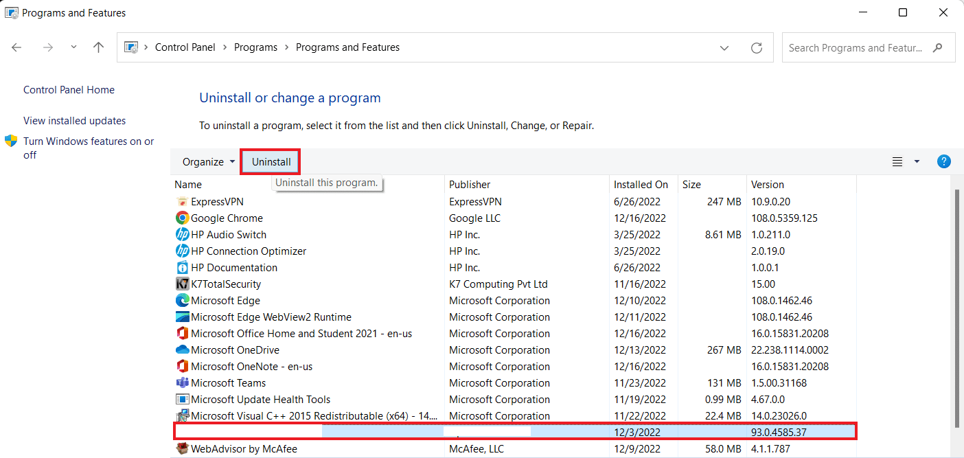 Desinstalar el programa Slimware 