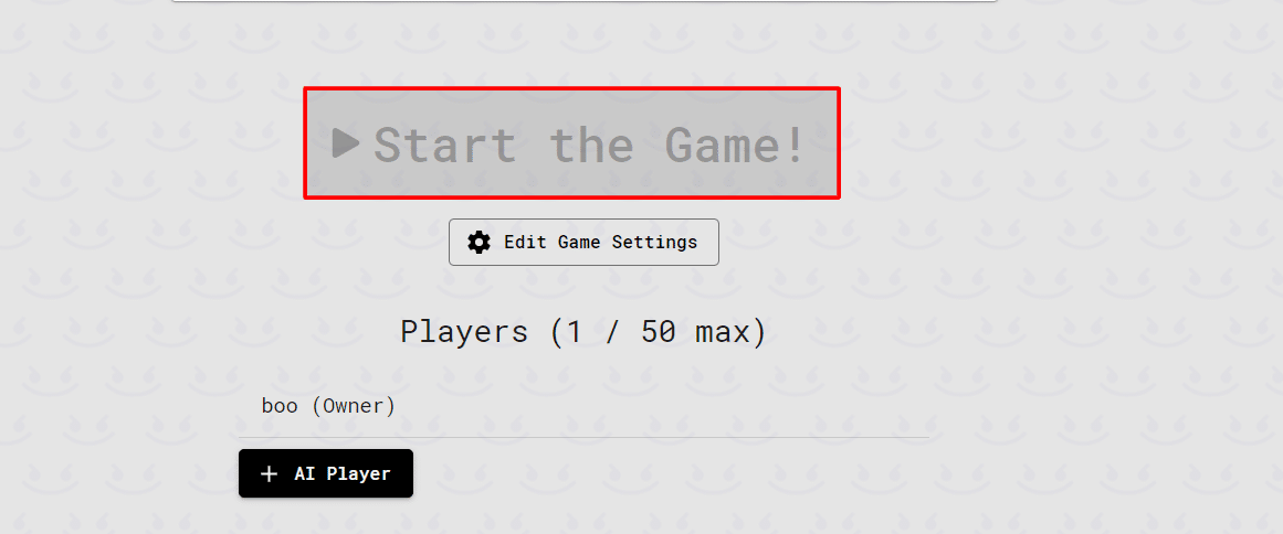 haga clic en iniciar el juego cómo jugar cartas contra la humanidad en línea con amigos