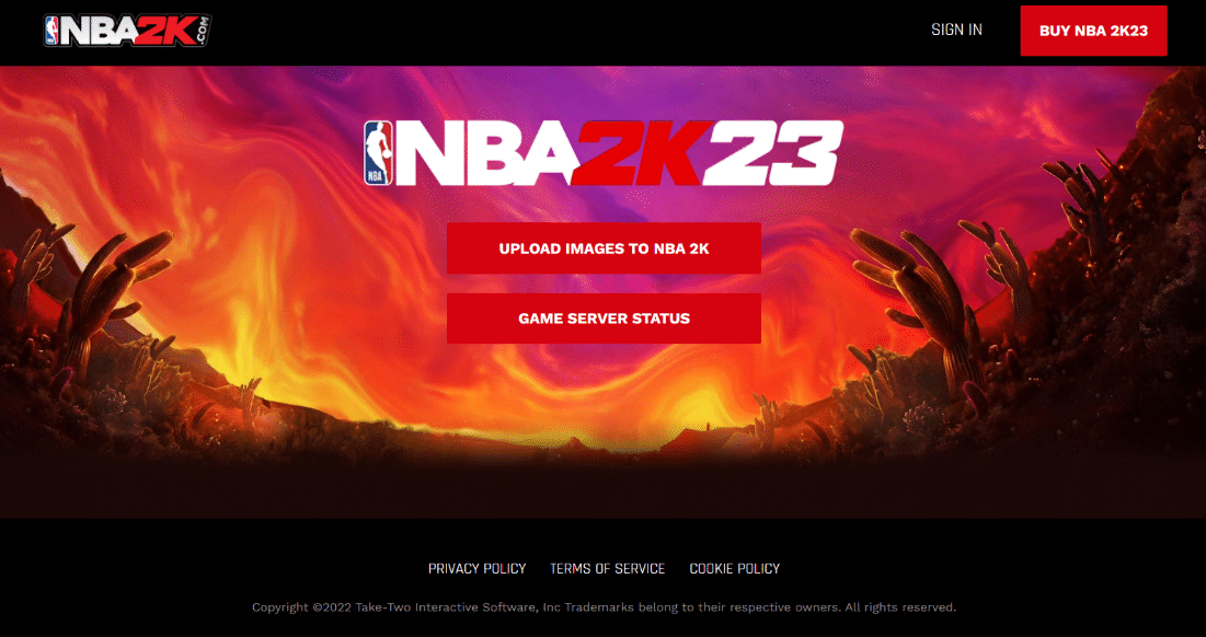 Abre el sitio web de NBA2K.  7 formas de corregir el código de error EFEAB30C NBA 2K17